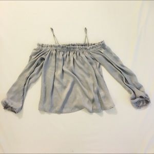 LA Hearts Satin Off The Shoulder Top